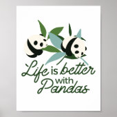Het leven is beter met Panda Poster (Voorkant)
