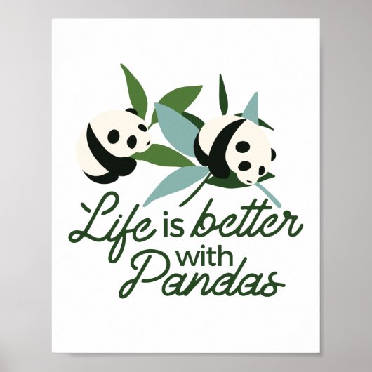 Het leven is beter met Panda Poster (Voorkant)