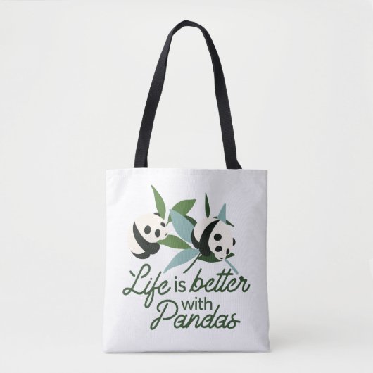 Het leven is beter met Panda Tote Bag (Voorkant)