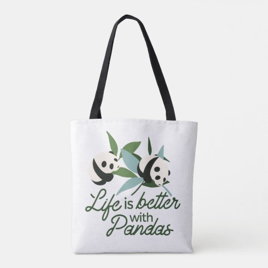 Het leven is beter met Panda Tote Bag (Achterkant)