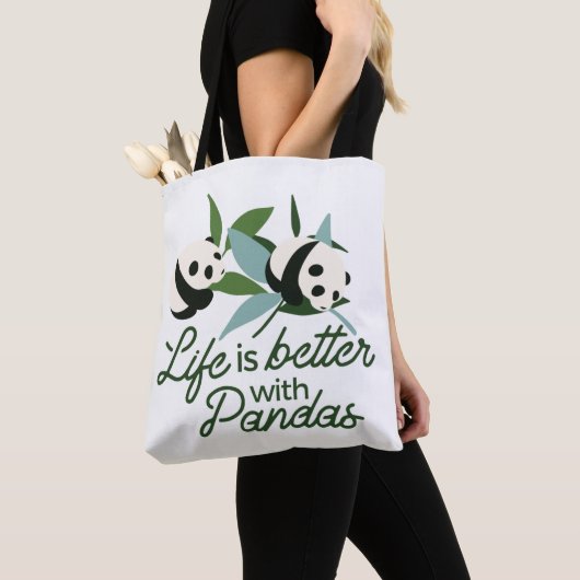 Het leven is beter met Panda Tote Bag (Dichtbij)