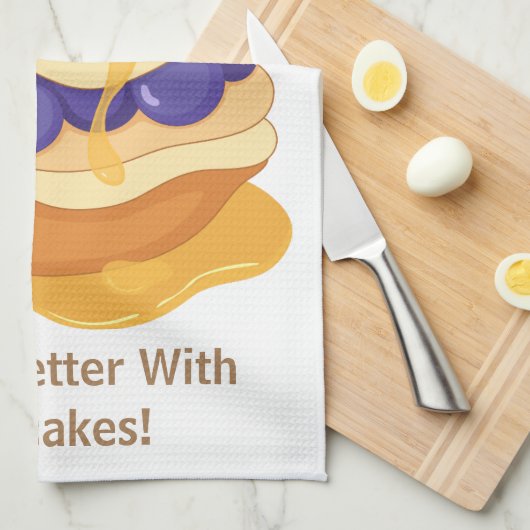 Het leven is beter met pannenkoeken die grappig zi theedoek (Quarter Fold)