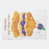 Het leven is beter met pannenkoeken die grappig zi theedoek (Horizontaal)