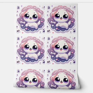 Het leven is beter met Paw Kawaii Puppy Pet Lover Behang