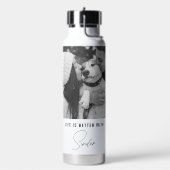 Het leven is beter met persoonlijke foto's waterfles (Links)