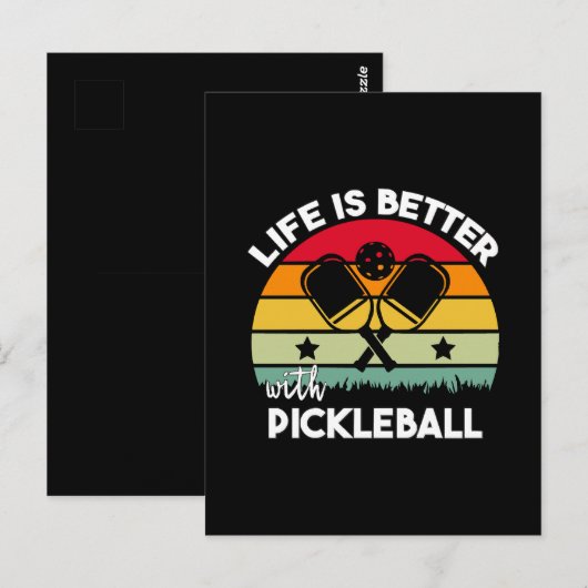 Het leven is beter met Pickleball Briefkaart (Voorkant / Achterkant)