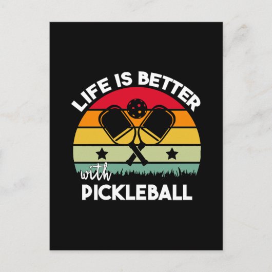 Het leven is beter met Pickleball Briefkaart (Voorkant)
