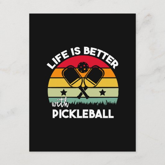Het leven is beter met Pickleball Informatiekaartje (Voorkant)