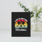 Het leven is beter met Pickleball Informatiekaartje (Staand voorkant)