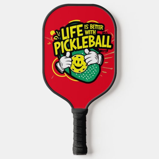 Het leven is beter met pickleball pickleball paddle (Voorkant)