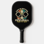 Het leven is beter met Pickleball Retro grafische Pickleball Paddle (Achterkant)