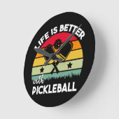 Het leven is beter met Pickleball Ronde Klok (Hoek)