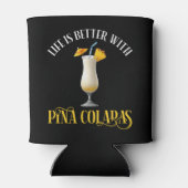 Het Leven Is Beter Met Pina Coladas Blikjeskoeler (Achterkant)