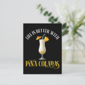 Het Leven Is Beter Met Pina Coladas Briefkaart (Staand voorkant)