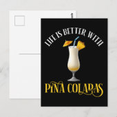 Het Leven Is Beter Met Pina Coladas Briefkaart (Voorkant / Achterkant)
