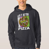 het leven is beter met pizza hoodie (Voorkant)