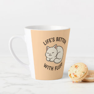 Het leven is beter met pluis - Schattigee Chibi Ca Latte Mok