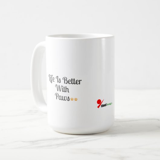 Het Leven Is Beter Met Pootjes Koffiemok (Voorkant links)