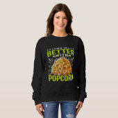 het leven is beter met popcorn trui (Voorkant volledig)