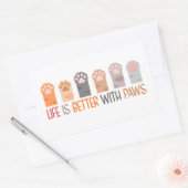 Het leven is beter met poten rechthoekige sticker (Envelop)