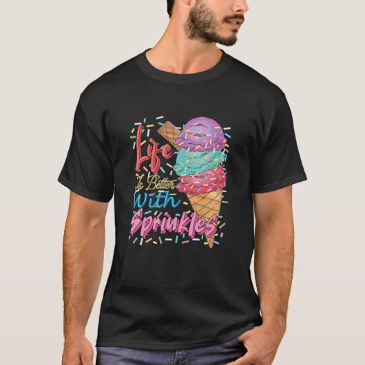 Het leven is beter met prinsessen en snoepjes. t-shirt (Voorkant)