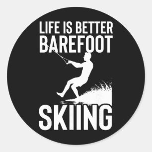 Het leven is beter met Refoot-skiën watersport-ski Ronde Sticker