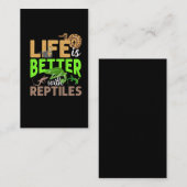 Het leven is beter met Reptiles Gecko Chameleon Sn Visitekaartje (Voorkant / Achterkant)