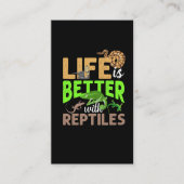 Het leven is beter met Reptiles Gecko Chameleon Sn Visitekaartje (Voorkant)