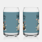 Het leven is beter met Schattigee Cat Aesthetic, B Blikvorm Glas (Links)