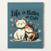 Het leven is beter met Schattigee Cat Aesthetic, B Planner (Achterkant)