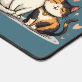 Het leven is beter met Schattigee Cat Aesthetic Bureaumat (Hoek)