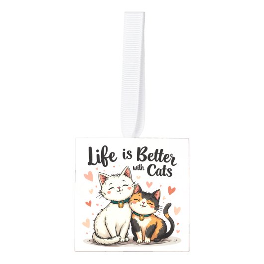 Het leven is beter met Schattigee Cat Aesthetic Decoratie (Voorkant)