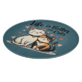 Het leven is beter met Schattigee Cat Aesthetic Snijplank (Hoek)