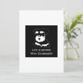 Het leven is beter met Schnauzer Kaart (Staand voorkant)