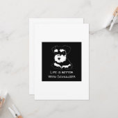 Het leven is beter met Schnauzer Kaart (Voorkant / Achterkant in situ)