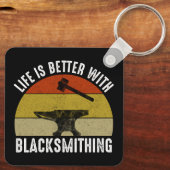 Het leven is beter met smeden sleutelhanger (Achterkant)