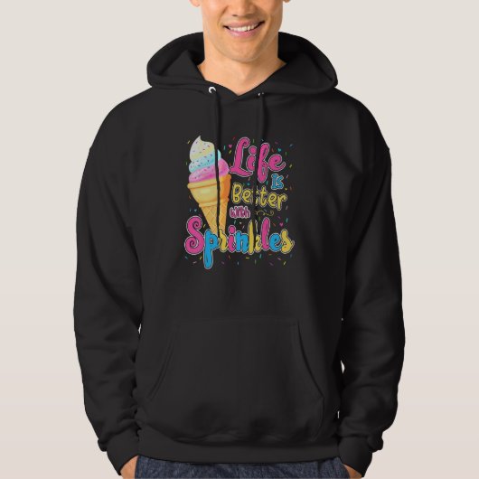 Het leven is beter met sprinkhaanijs Kinder Hoodie (Voorkant)