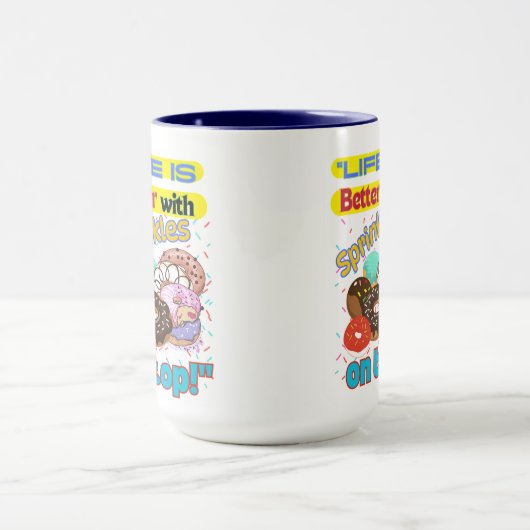 Het leven is beter met Sprinkles on Top. Mok (Midden)
