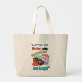 Het leven is beter met sprinkles op de top grote tote bag (Achterkant)