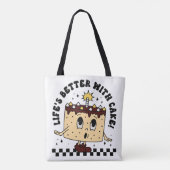 Het leven is beter met taart tas (Achterkant)