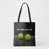 Het leven is beter met tennisbal tote bag (Voorkant)
