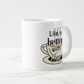 Het leven is beter met thee grote koffiekop (Voorkant rechts)