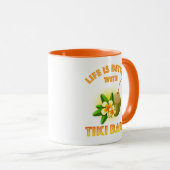 Het leven is beter met Tiki Bars Mok (Voorkant rechts)