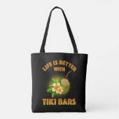 Het leven is beter met Tiki Bars Tote Bag (Achterkant)