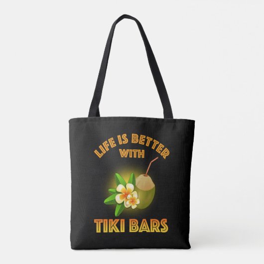 Het leven is beter met Tiki Bars Tote Bag (Achterkant)