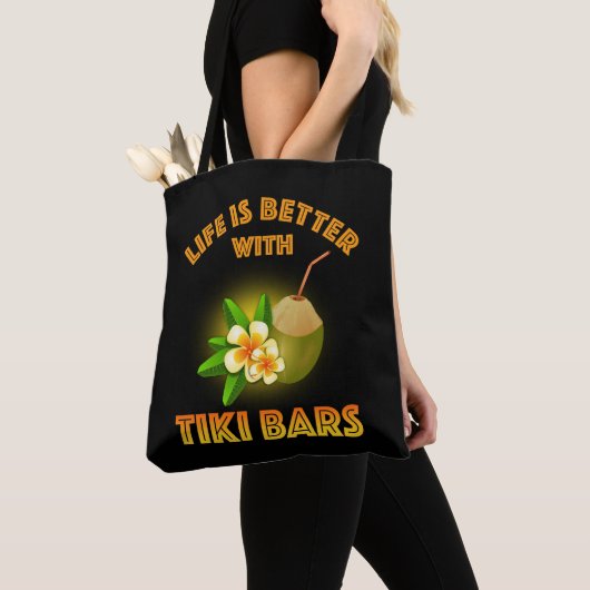 Het leven is beter met Tiki Bars Tote Bag (Dichtbij)