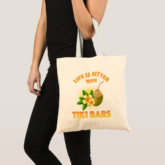 Het leven is beter met Tiki Bars Tote Bag (Voorkant (product))