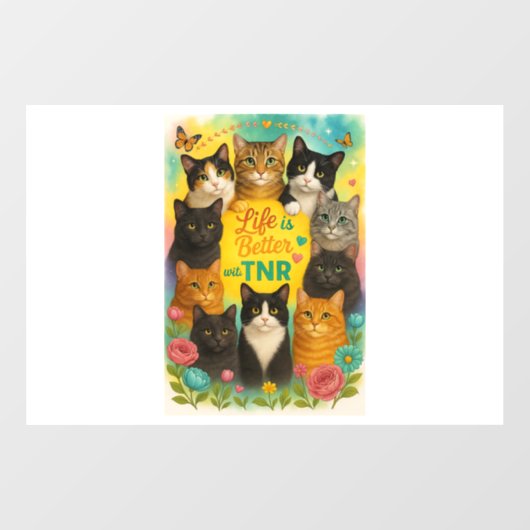 Het leven is beter met TNR Raamsticker (Vel)