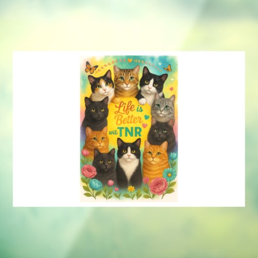 Het leven is beter met TNR Raamsticker (Vel 3)