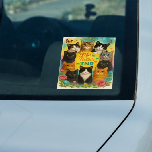 Het leven is beter met TNR Raamsticker